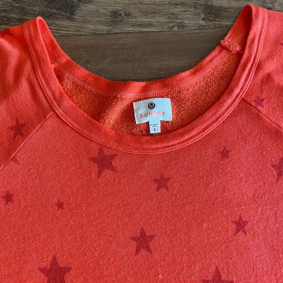 Sundry Orange Star Sweater Women's 3/Large - Picture 4 of 12